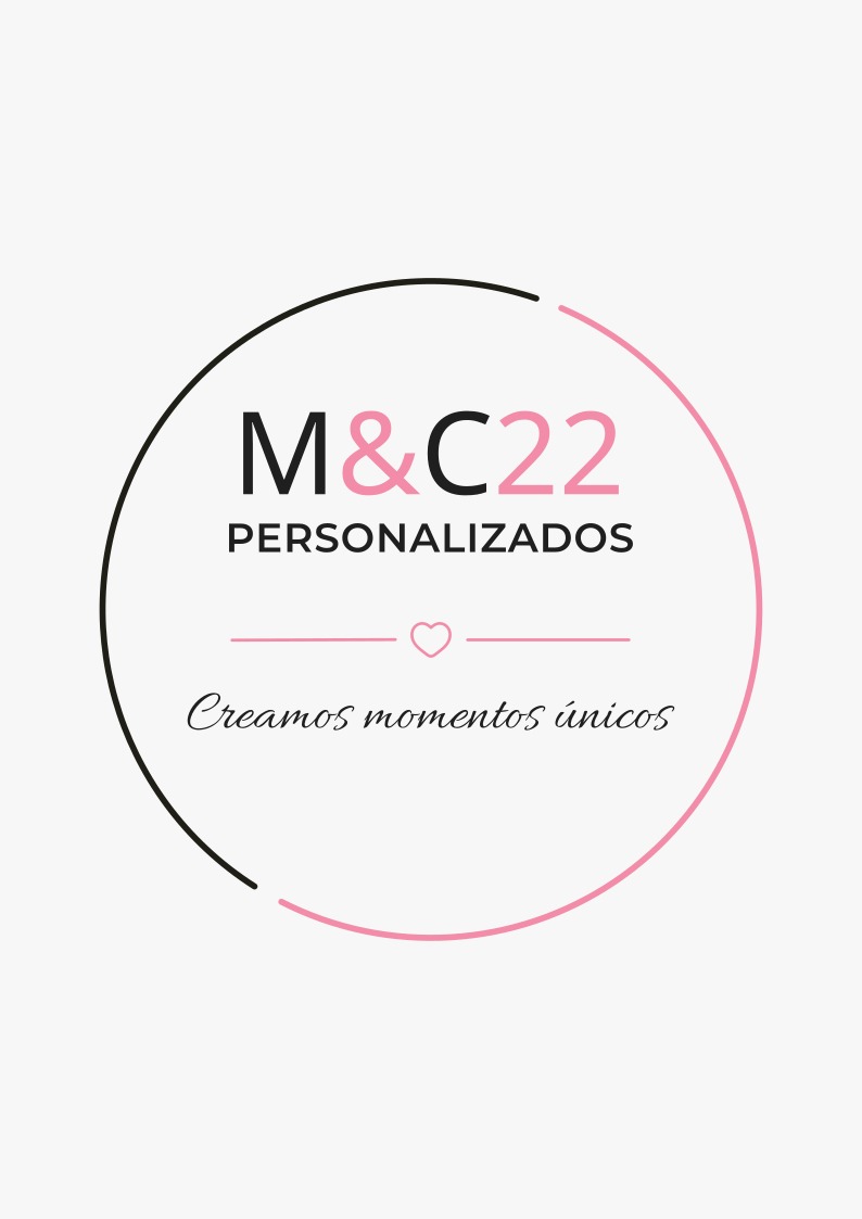 Logo de M&C22 Personalizados. Creamos momentos únicos.
